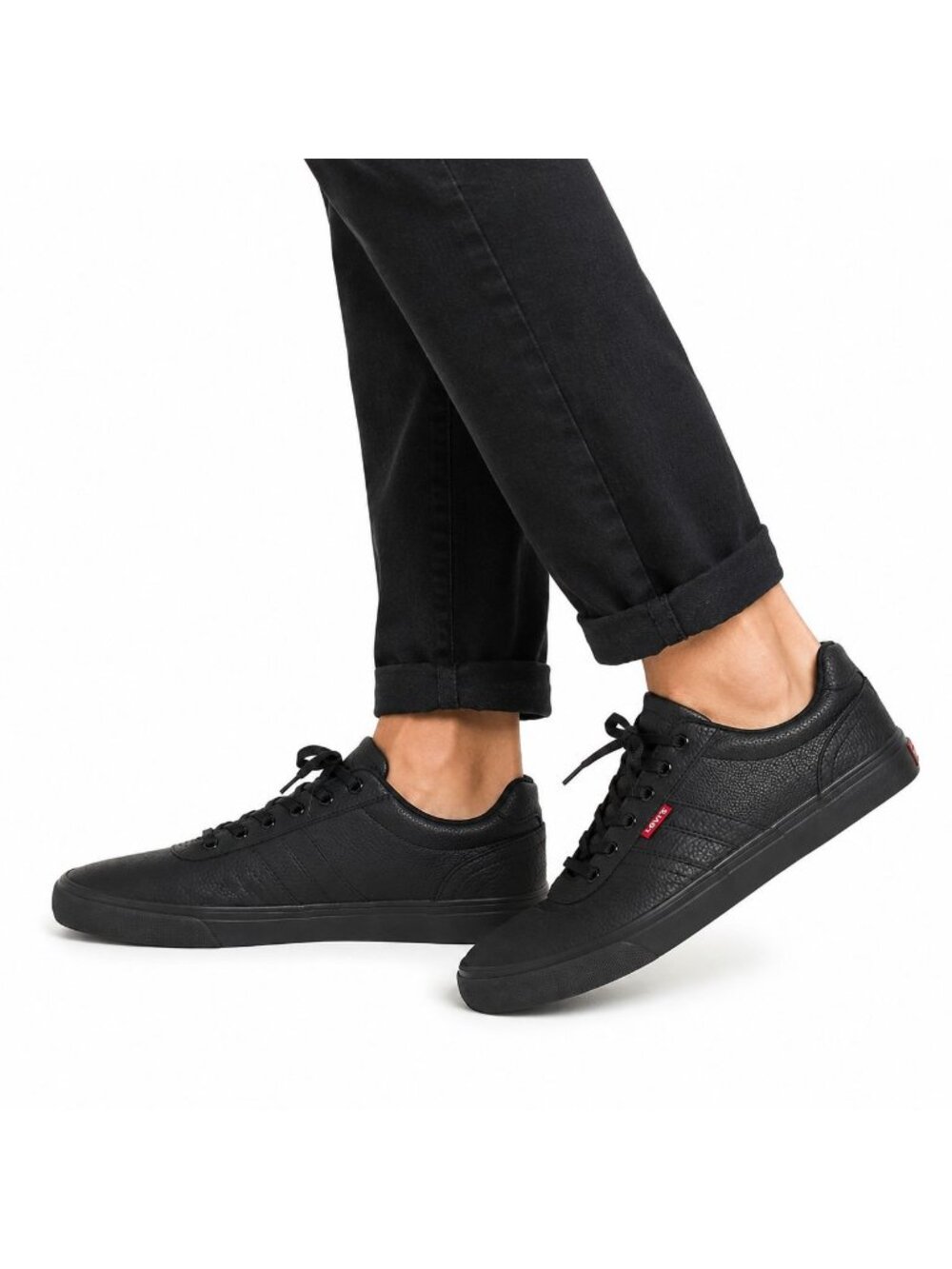 Levis Shoes Mens 10 Black Faux Leather Hipster Rockabilly Skater Urban Y2K
